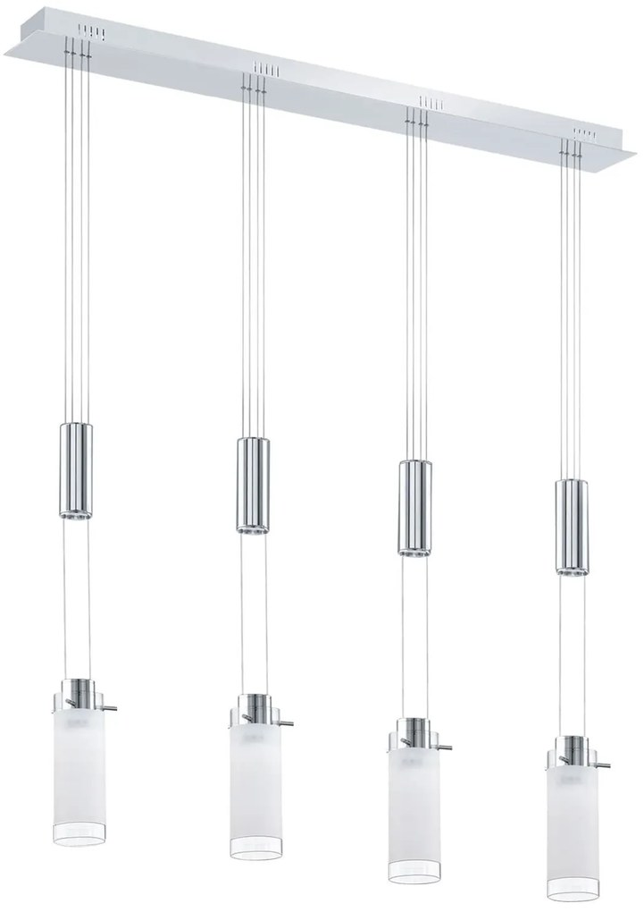 Φωτιστικό Οροφής Led Aggius 91546 White Eglo Μέταλλο,Γυαλί