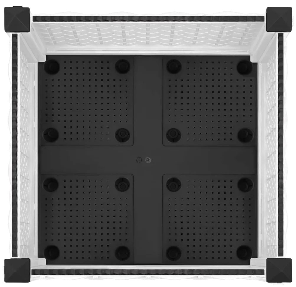 vidaXL Ζαρντινιέρα 40 x 40 x 23 εκ. από Πολυπροπυλένιο
