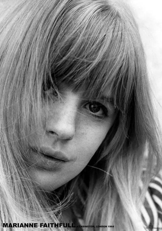 Αφίσα Marianne Faithful - Portrait B/W, (59.4 x 84 cm)