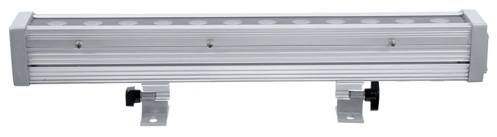 GloboStar WASHER-DAIA S-90997 Μπάρα Φωτισμού Wall Washer LED 96W 10080lm 30° AC 230V Αδιάβροχο IP65 Μ52 x Π7.5 x Υ7cm Πολύχρωμο 4in1 RGBW DMX512 Display on Body - Ασημί