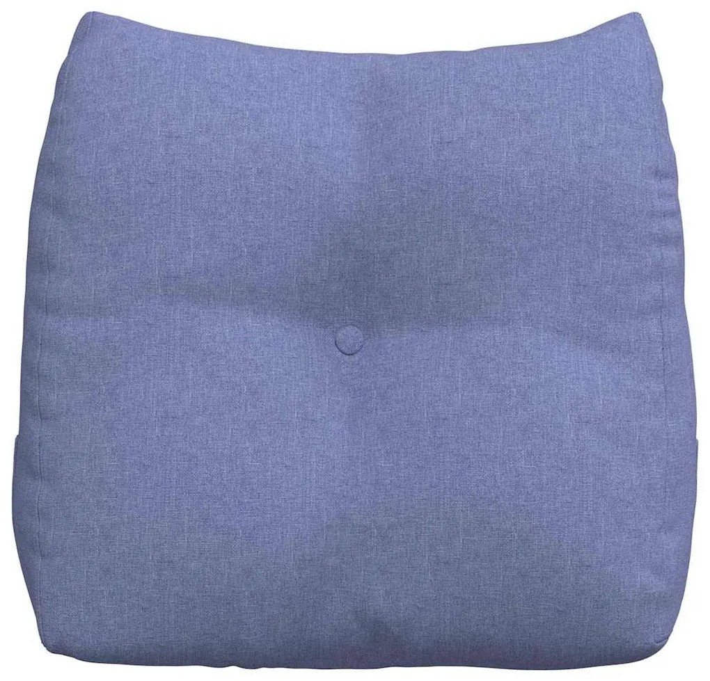 vidaXL Μαξιλάρι Πλάτης Μπλε τζην 45 x 24 x 50 εκ ύφασμα