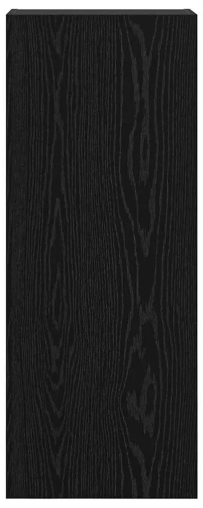 vidaXL Ντουλάπι Τηλεόρασης Τοίχου Μαύρη Οξυά 40,5 x 30 x 102 εκ.