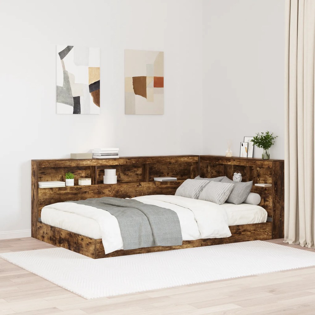 vidaXL Κεφαλάρι Αποθήκης Καπνιστή δρυς 120 cm Επεξεργασμένο ξύλο