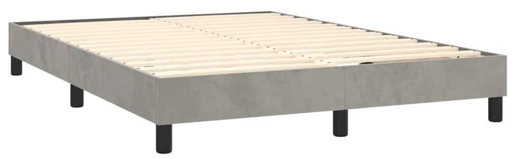 ΚΡΕΒΑΤΙ BOXSPRING ΜΕ ΣΤΡΩΜΑ ΑΝΟΙΧΤΟ ΓΚΡΙ 140X190 ΕΚ. ΒΕΛΟΥΔΙΝΟ 3127547