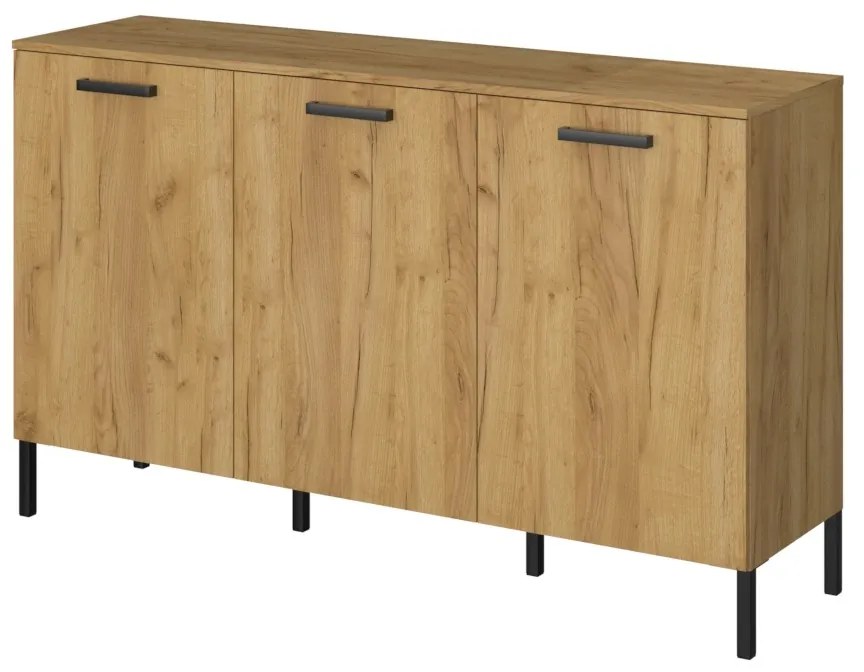 Μπουφές Santes Χρυσό Δρυς-Γραφίτη 155x42x92.5cm