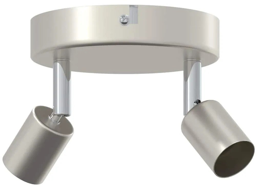 vidaXL Σποτ οροφής με προβολείς Νίκελ 12 x 8 εκ Ατσάλι