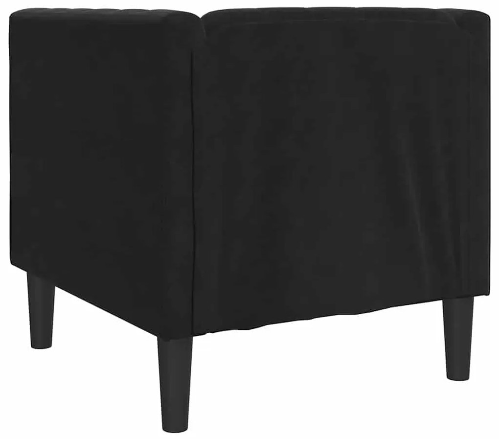 vidaXL Πολυθρόνα Τσέστερφιλντ Μαύρο 71 x 74.5 x 70.5 εκ. Βελούδο