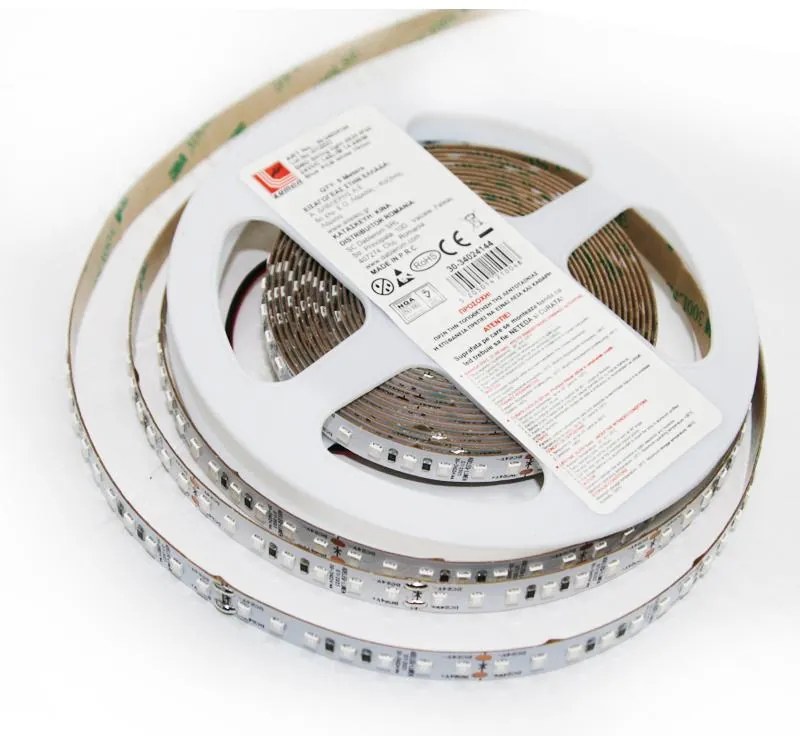 Adeleq Ταινία LED Λευκή Αυτοκόλλητη 5m 24VDC 2835 14.4W Και 140LED Ανά Μέτρο IP20 Μπλε 30-34024144