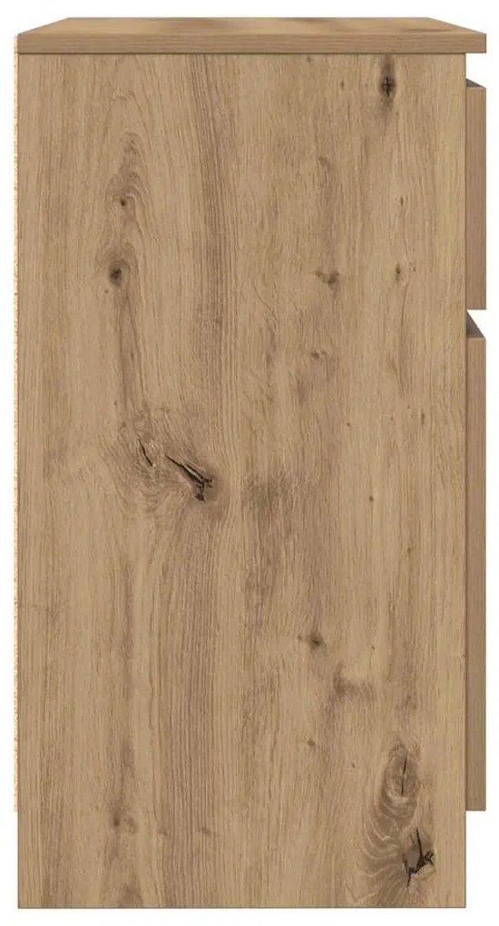 Συρταριέρα με Συρτάρια Τεχνίτης Δρυς 71x35x65 εκ. Επεξ. Ξύλο - Καφέ