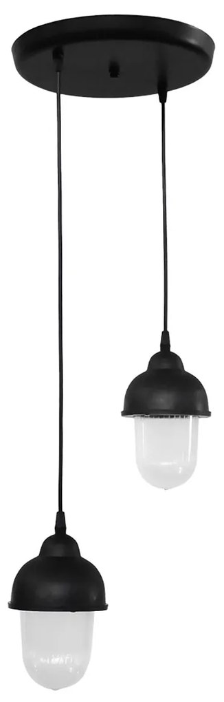 Φωτιστικό Οροφής Δίφωτο Heronia 950 11-0301 Black