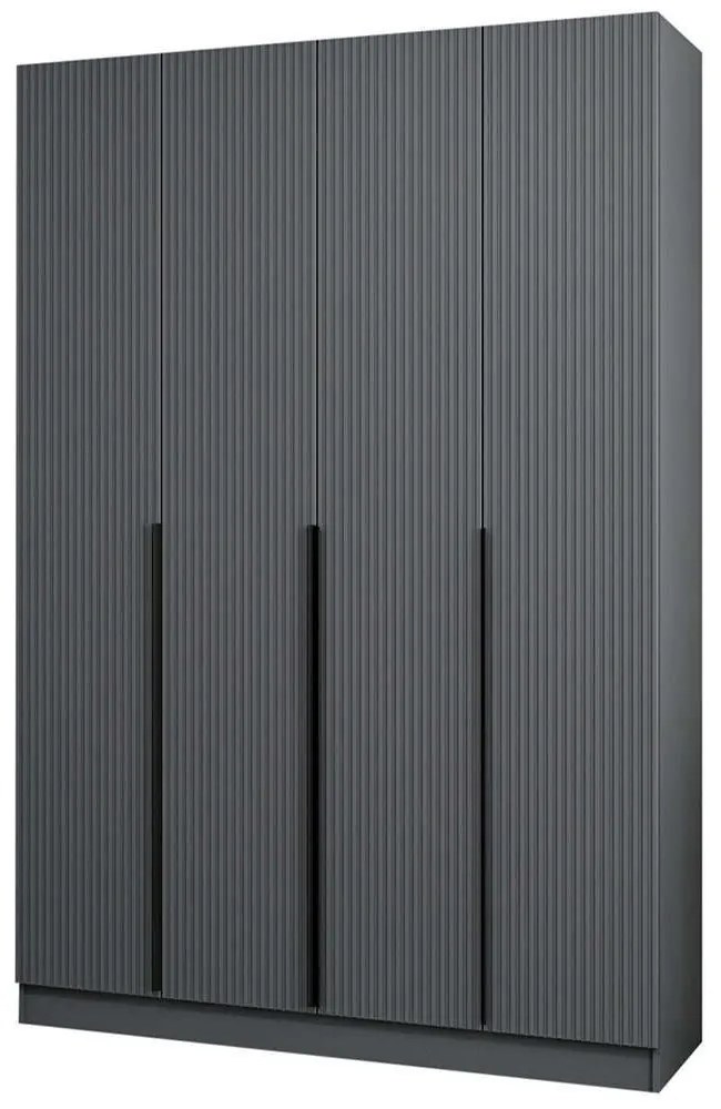 Ντουλάπα Τετράφυλλη Kale Plus 506MNR2491 180x52x210cm Anthracite-Black Four Door