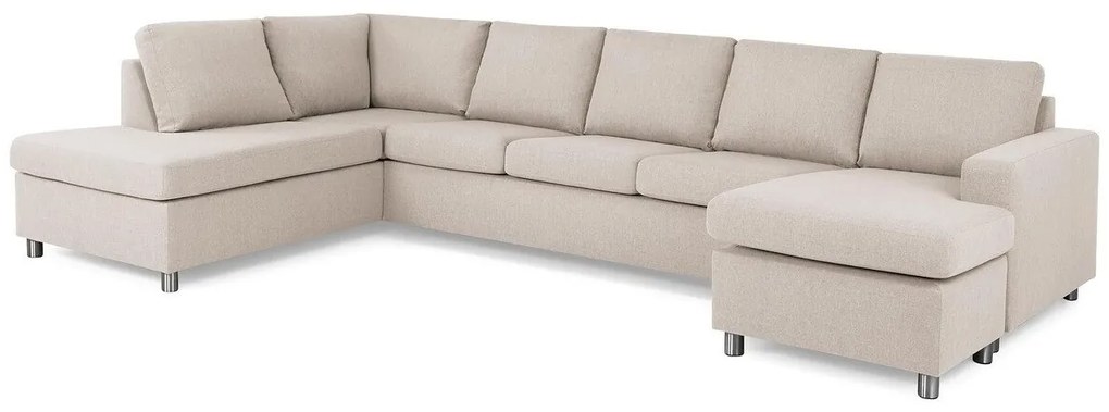 Γωνιακός Καναπές Scandinavian Choice C157, Ανοιχτό καφέ, 344x199x80cm