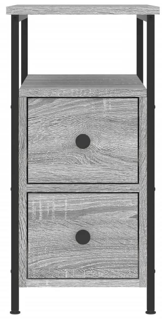 vidaXL Κομοδίνο Γκρι Sonoma 30 x 60 x 60 εκ. από Επεξεργασμένο Ξύλο