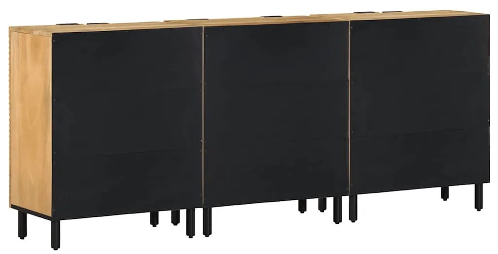 3 τεμαχίων Sideboards καφέ 60x33x75 cm μασίφ ξύλο Mango 3310005