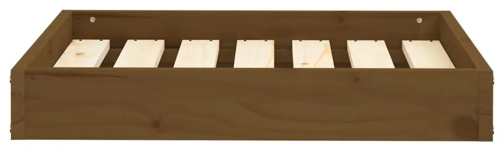 Κρεβάτι Σκύλου Μελί 61,5 x 49 x 9 εκ. από Μασίφ Ξύλο Πεύκου - Καφέ