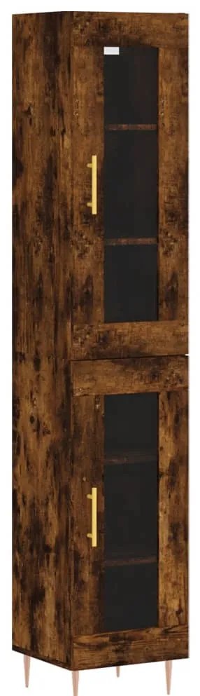 vidaXL Ντουλάπι Καπνιστή δρυς 34,5x34x180 εκ. από Επεξεργασμένο Ξύλο