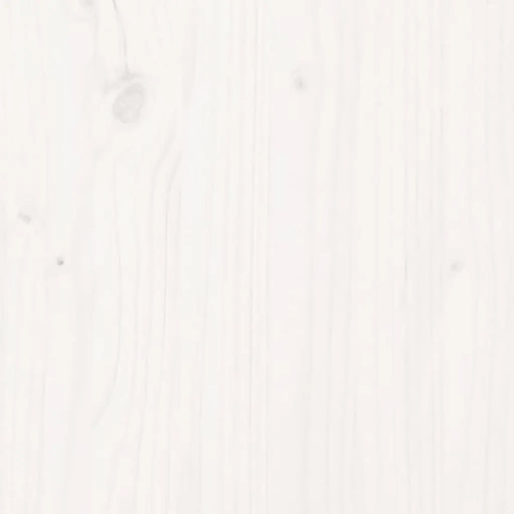 vidaXL Κεφαλάρι Κρεβατιού Λευκό 80,5x4x100 εκ. από Μασίφ Ξύλο Πεύκου