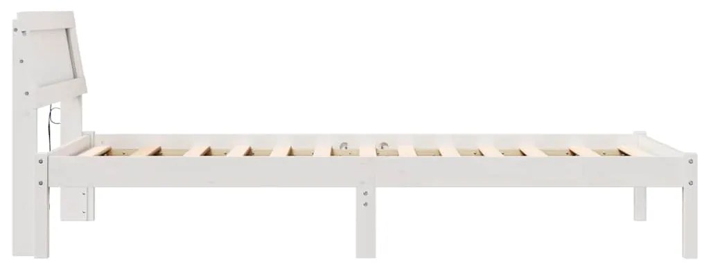 vidaXL Σκελετός Κρεβατιού Λευκό 100 x 200 cm Μασίφ ξύλο πεύκου