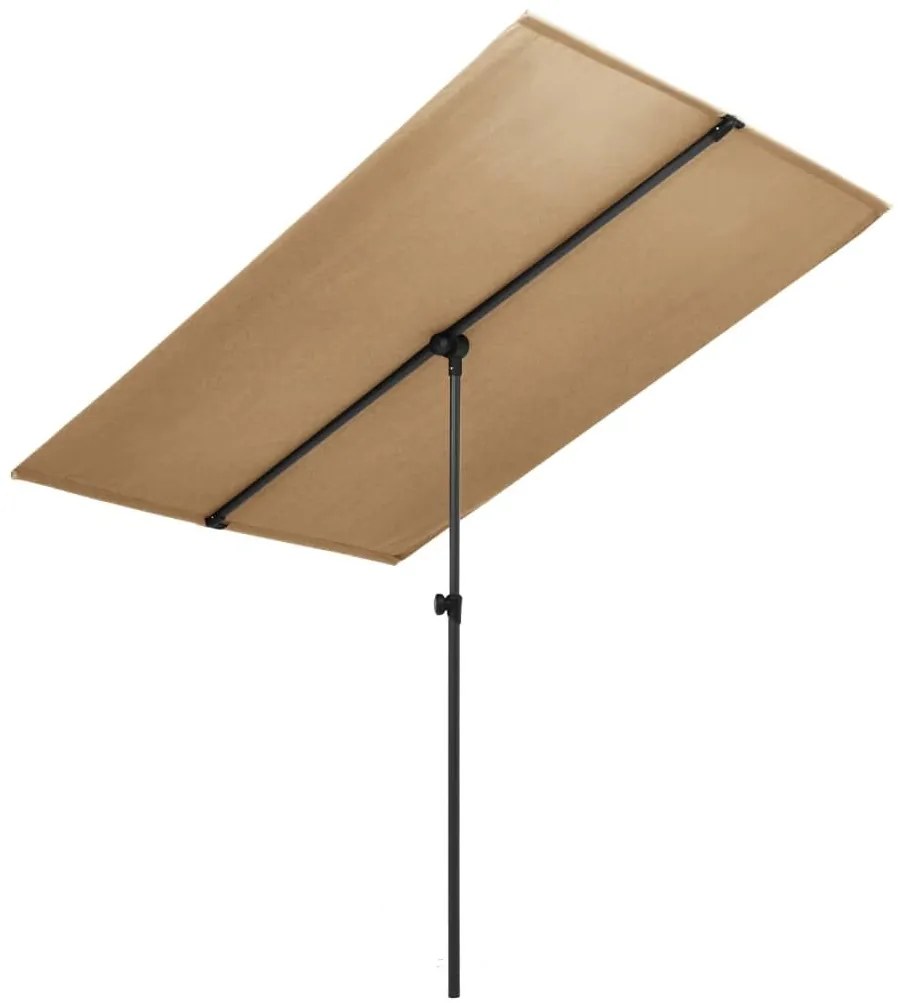 Ομπρέλα Κήπου Taupe 180 x 110 εκ. με Ιστό Αλουμινίου 47331