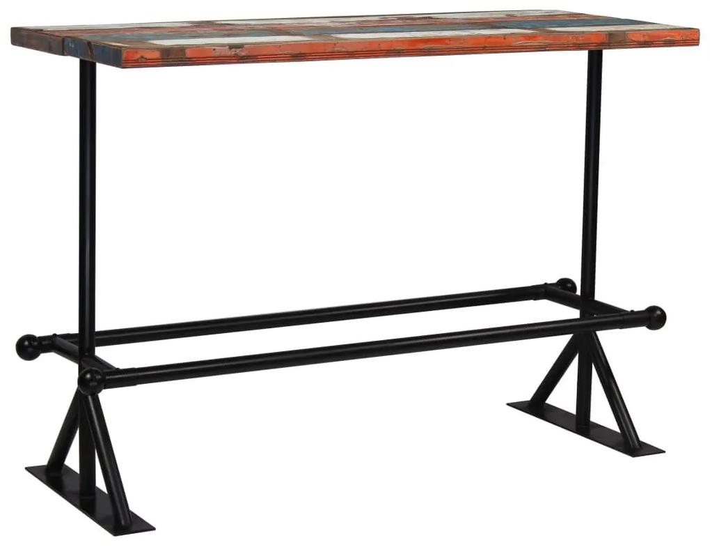 Τραπέζι Μπαρ Πολύχρωμο 150x70x107 εκ. Μασίφ Ανακυκλωμένο Ξύλο - Πολύχρωμο