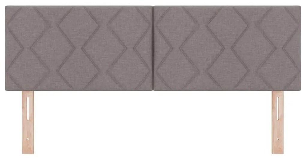 vidaXL Κεφαλάρι με φώτα λωρίδας LED με κεφαλάρι Taupe 144 cm ύφασμα