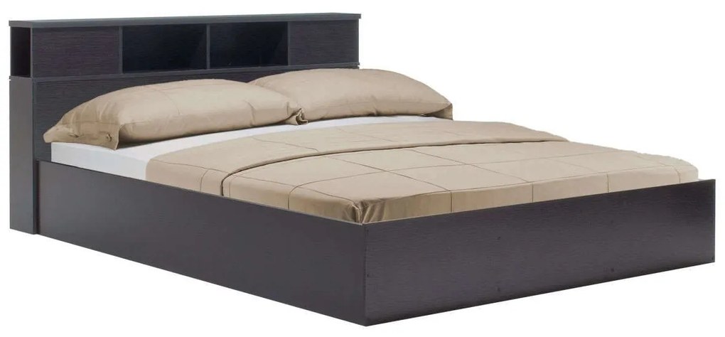 Κρεβάτι Olympus (Για Στρώμα 160x200cm) 123-000036 167,5x221x84cm Wenge Διπλό Μοριοσανίδα