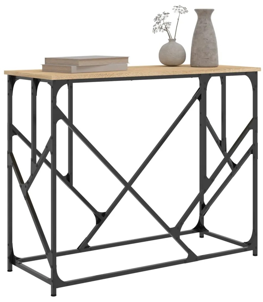 vidaXL Τραπέζι Κονσόλα Sonoma Δρυς 100x40x80 εκ. Επεξεργασμένο Ξύλο