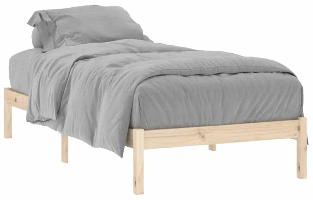 vidaXL Σκελετός Κρεβατιού Χωρίς Στρώμα Twin 100x190εκ. Μασίφ Πεύκο