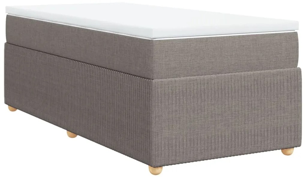 ΚΡΕΒΑΤΙ BOXSPRING ΜΕ ΣΤΡΩΜΑ TAUPE 100 X 200 ΕΚ. ΥΦΑΣΜΑΤΙΝΟ 3285550