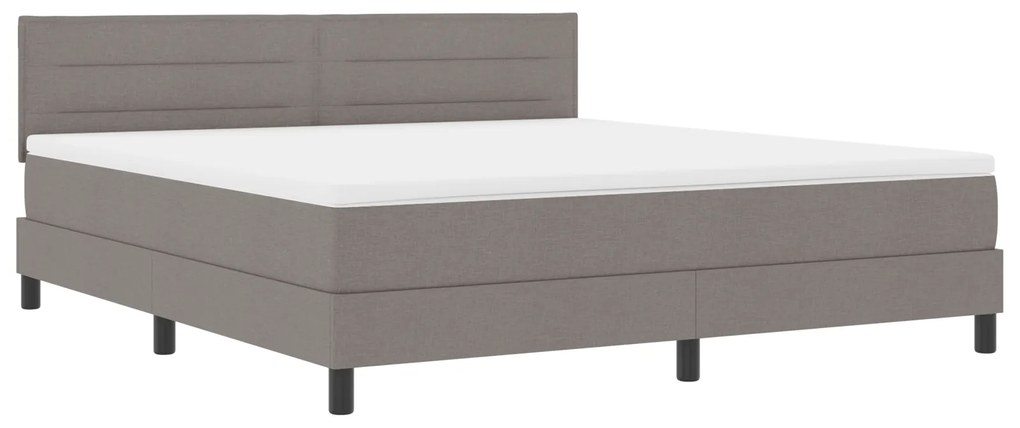 vidaXL Κρεβάτι Box Spring με στρώμα & LED Ταμπά 180x200 εκ Υφασμάτινο