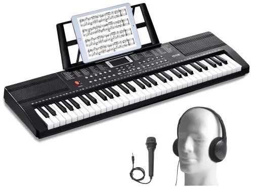 VEVOR 61 Key Digital Keyboard Piano Electric Portable 200 Tones 200 Rhythms