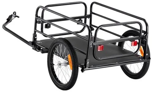 VEVOR Bike Cargo Trailer, 160 lbs Load Capacity, Heavy-Duty Bicycle Wagon Cart, Foldable Compact Storage &amp; Quick Release with Universal Hitch, 16&quot; Wheels, Safe Reflectors, Fits 22&quot;-28&quot; Bike Wheels