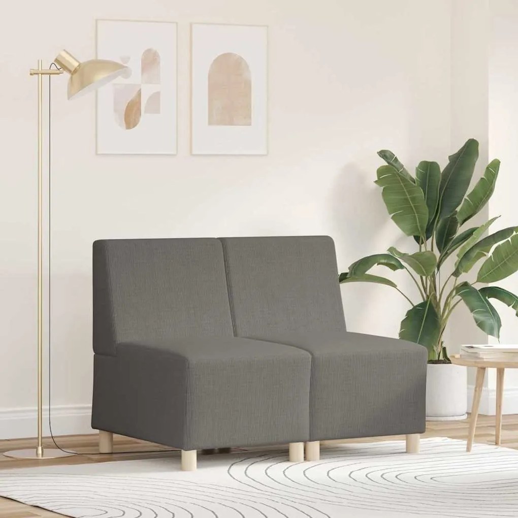 vidaXL Καθίσμα Σαλονιού 2 pcs Ανοιχτό γκρι 55 x 74 x 82 εκ. Βελούδο