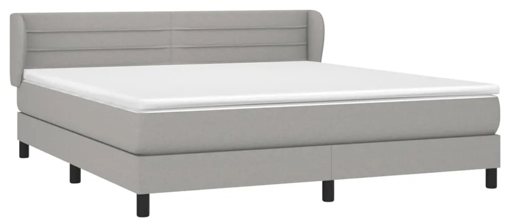 ΚΡΕΒΑΤΙ BOXSPRING ΜΕ ΣΤΡΩΜΑ ΑΝΟΙΧΤΟ ΓΚΡΙ 180X200 ΕΚ. ΥΦΑΣΜΑΤΙΝΟ 3126341