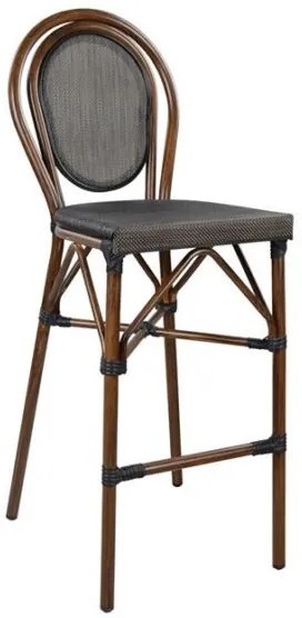 ΣΚΑΜΠΩ ΑΛΟΥΜΙΝΙΟΥ GIDEON BAMBOO LOOK ΚΑΦΕ ΜΕ TEXTLINE HM5059 47x61x115 εκ