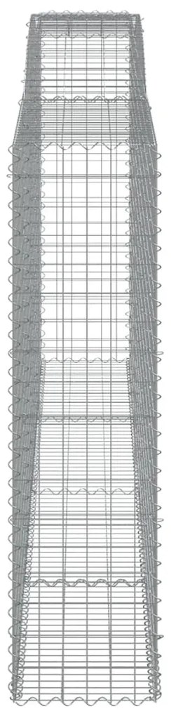 vidaXL Συρματοκιβώτια Τοξωτά 4 τεμ. 400x50x180/200 εκ. Γαλβαν. Ατσάλι