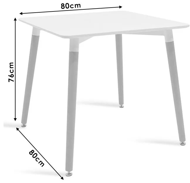 ΤΡΑΠΕΖΙ NATALI PAKOWORLD MDF ΜΑΥΡΟ-ΠΟΔΙΑ ΦΥΣΙΚΟ 80X80X76ΕΚ