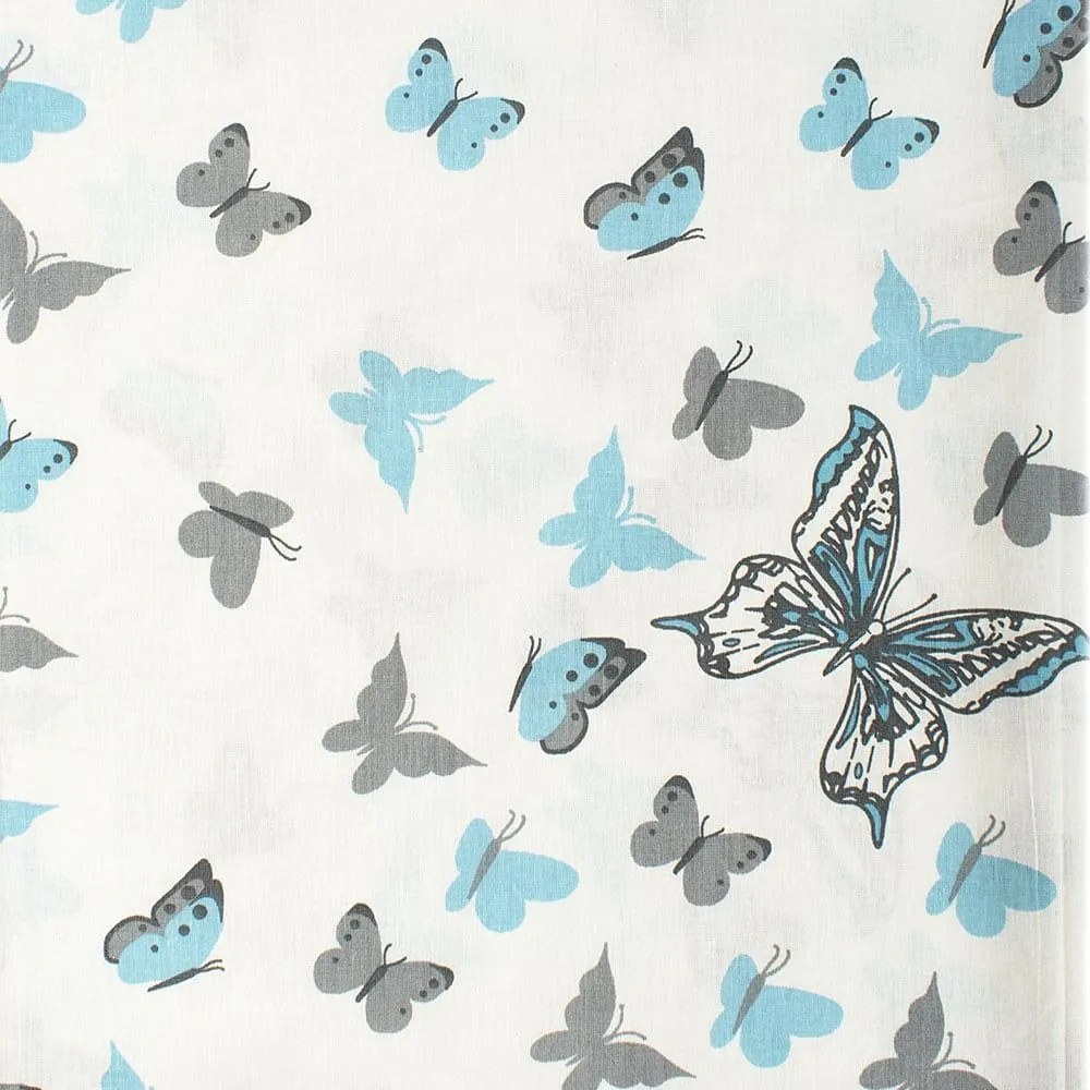 Σεντόνια Βρεφικά Σετ 3τμχ Butterfly 56 Sky blue DimCol Κούνιας 120x160cm 100% Βαμβάκι