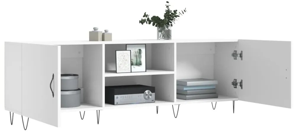 vidaXL Έπιπλο Τηλεόρασης Λευκό 150x30x50 εκ. από Επεξεργασμένο Ξύλο