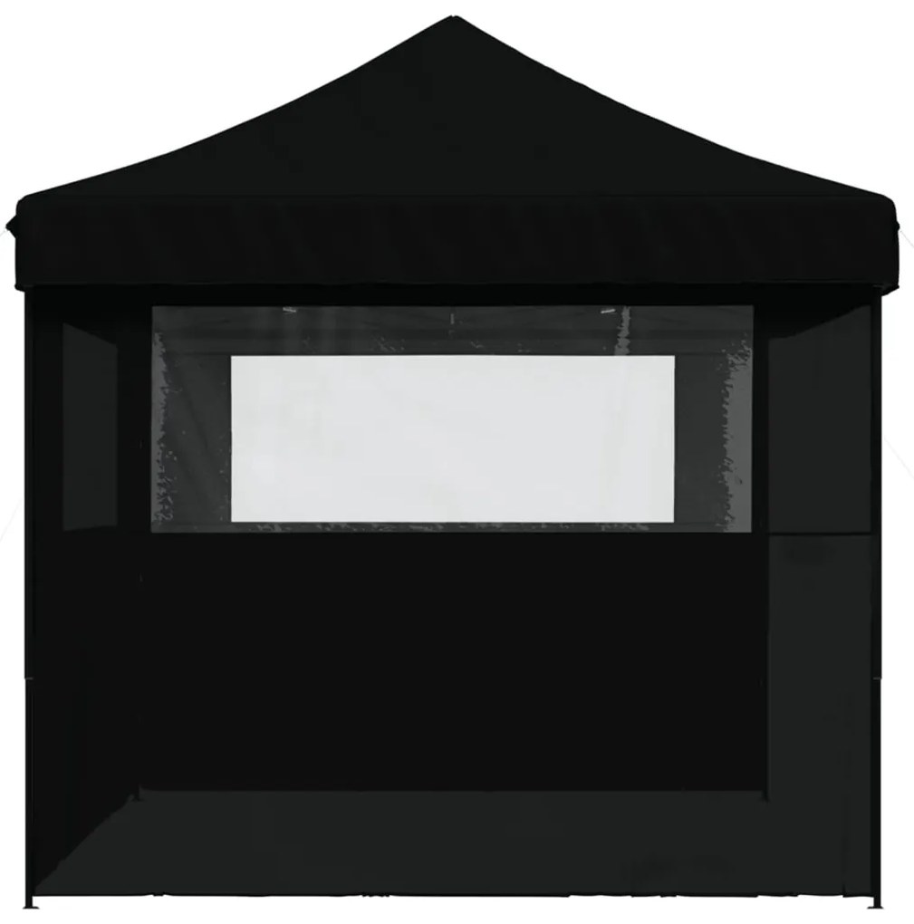 vidaXL Τέντα Εκδηλώσεων με 3 Τοιχώματα Πτυσσόμενη Pop-Up Μαύρο