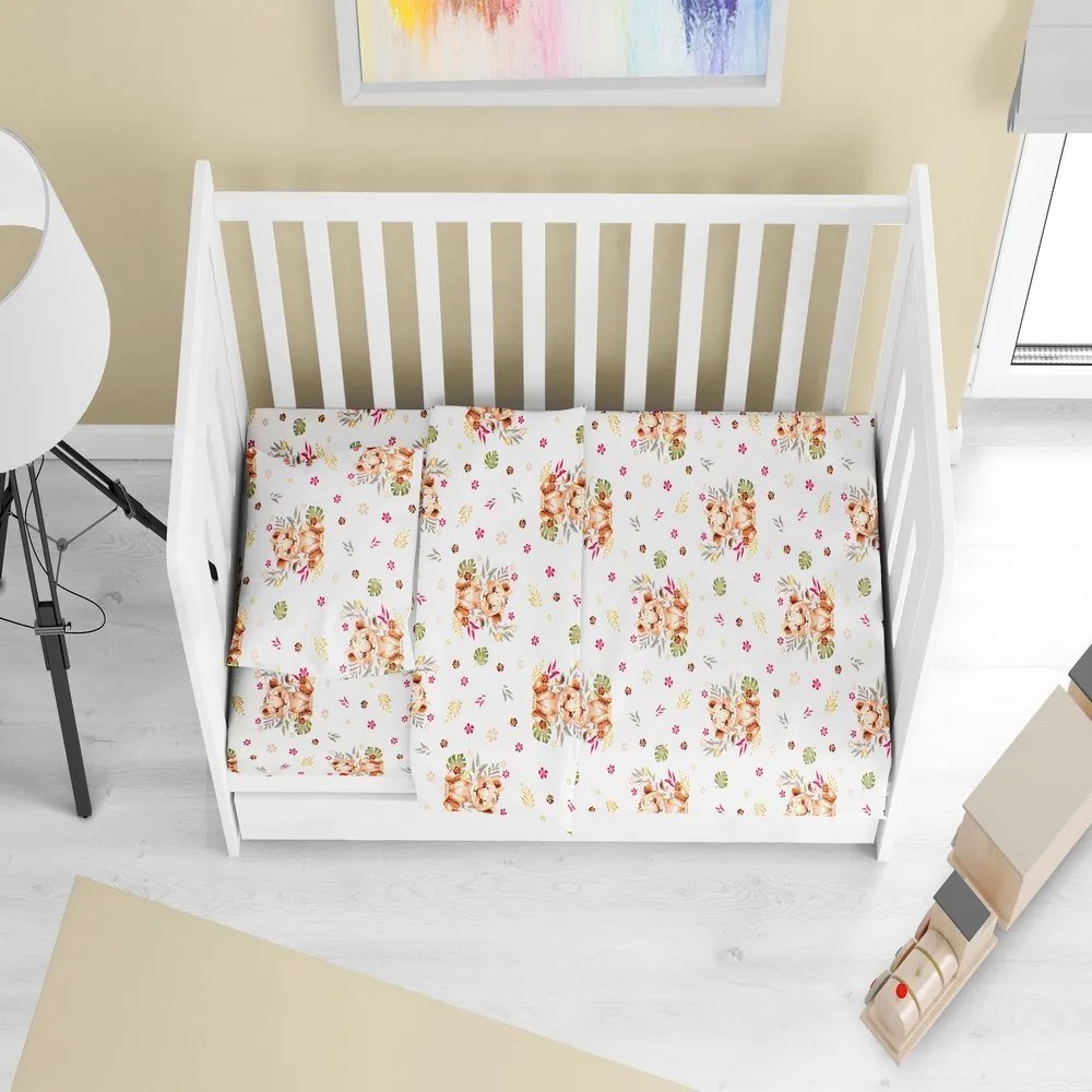 Παπλωματοθήκη Βρεφική Lion Cub 530 Beige DimCol 120x160cm 100% Βαμβάκι