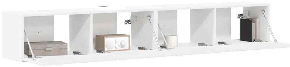 vidaXL Ντουλάπι Τηλεόρασης Τοίχου 2 pcs Λευκό 60 x 31 x 29.5 εκ