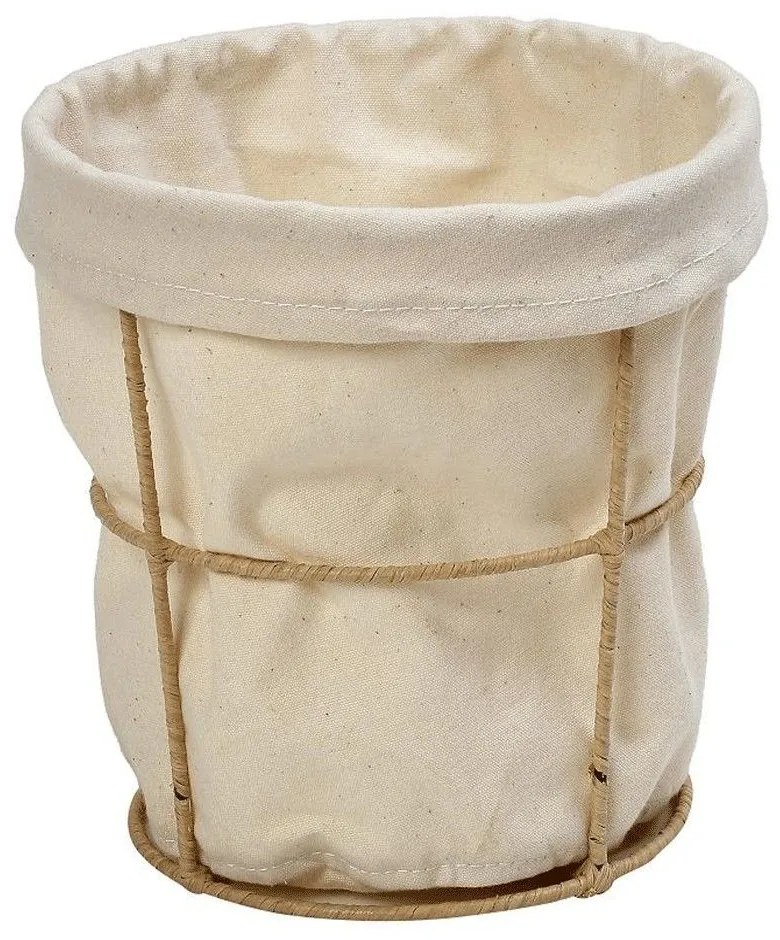 Καλάθι Αποθήκευσης Στρογγυλό AMN118 15x15x12cm Beige Espiel Cotton,Wicker