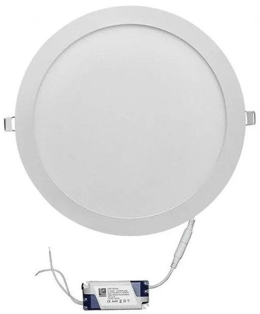 Φωτιστικό Ψευδοροφής Στρογγυλό LED Slim 24W 6300K 120° Λευκό 21-025100 Lumen 21-025100 Λευκό