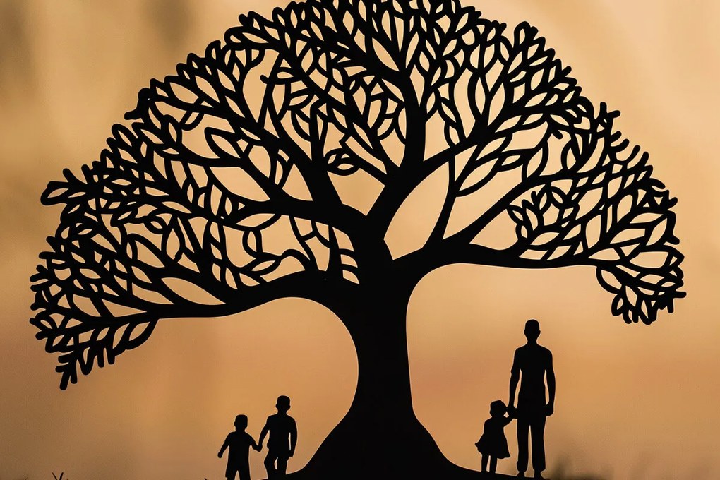 Σετ των 3 Intra απο ξύλο plywood 3mm-4mm πάχος -  περικοπής  για τη γιορτή του πατέρα Dad Tree Δίασταση 4x4 cm INTRAFABR-97831964