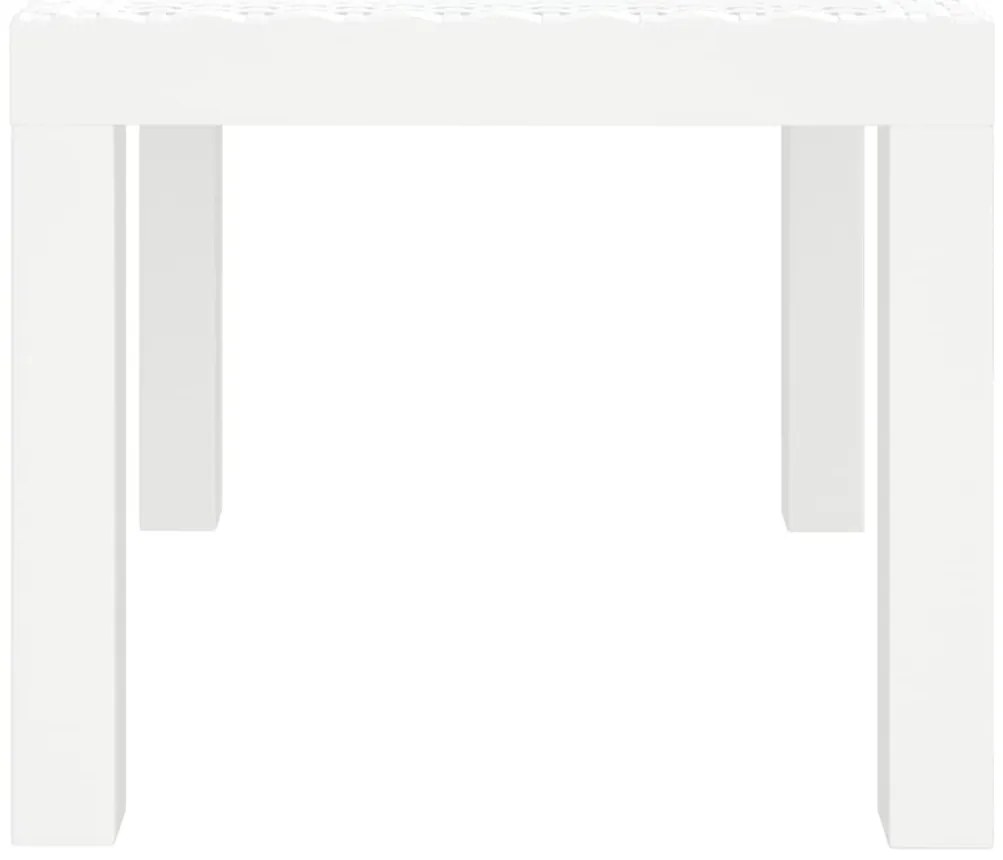 vidaXL Τραπέζι Κήπου Λευκό 59 x 47 x 40 εκ. Πολυπροπυλένιο