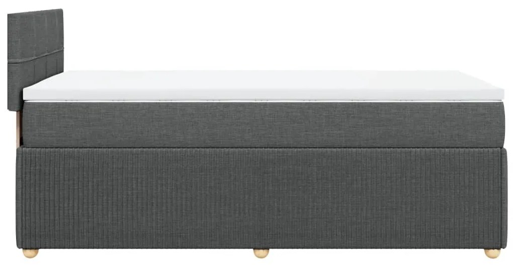 ΚΡΕΒΑΤΙ BOXSPRING ΜΕ ΣΤΡΩΜΑ ΣΚΟΥΡΟ ΓΚΡΙ 90X190 ΕΚ. ΥΦΑΣΜΑΤΙΝΟ 3289612