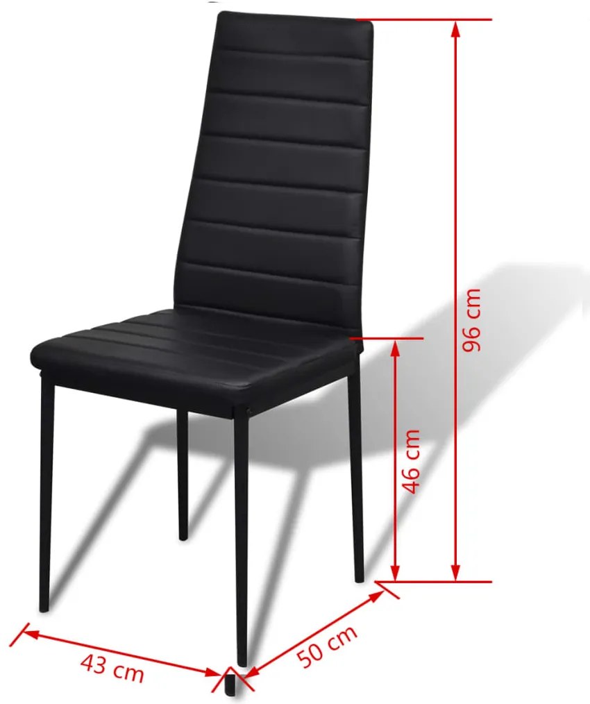 vidaXL Σετ Τραπεζαρίας 7 Τεμαχίων Μαύρο