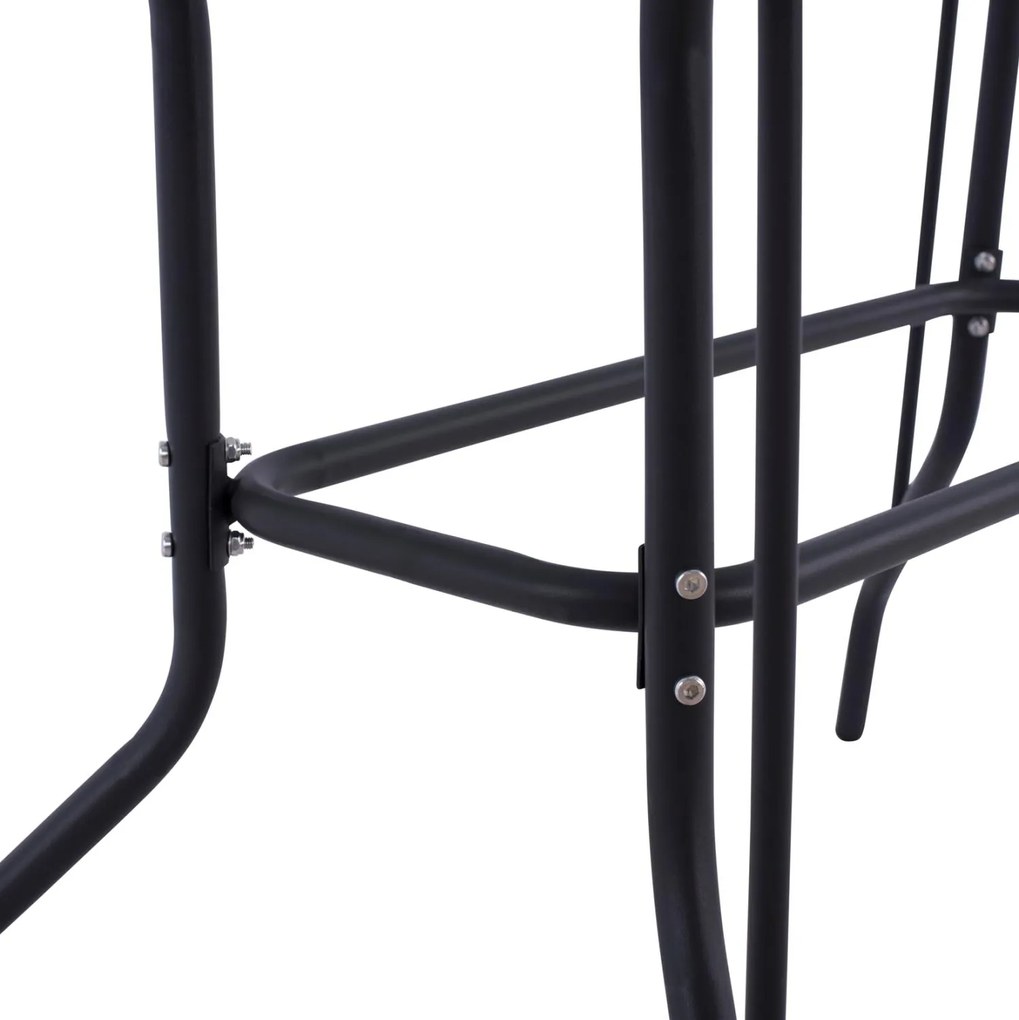 Σετ Τραπεζαρίας Κήπου ADAM C21219 5τεμ. Μεταλλικές Καρέκλες & Τραπέζι Γκρί 110x60εκ. 110x60x71 εκ.