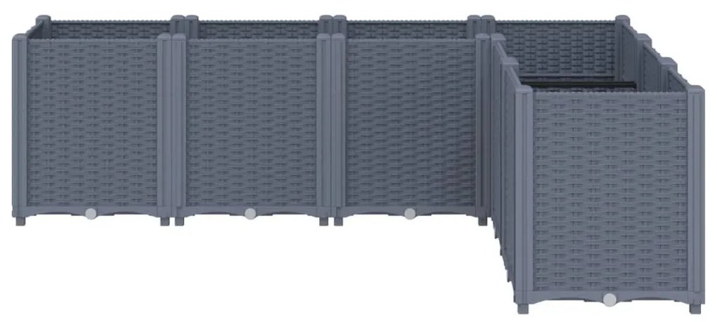 vidaXL Ζαρντινιέρα Κήπου Μπλε Γκρι 160x120x53 εκ. Πολυπροπυλένιο
